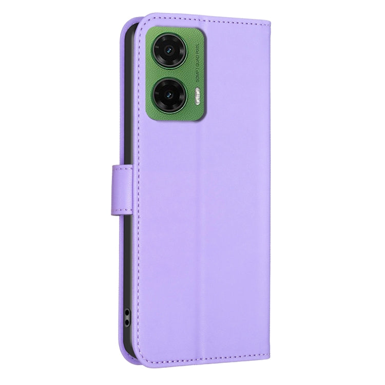 For Motorola Moto G35 Four-leaf Embossed Leather Phone Case
