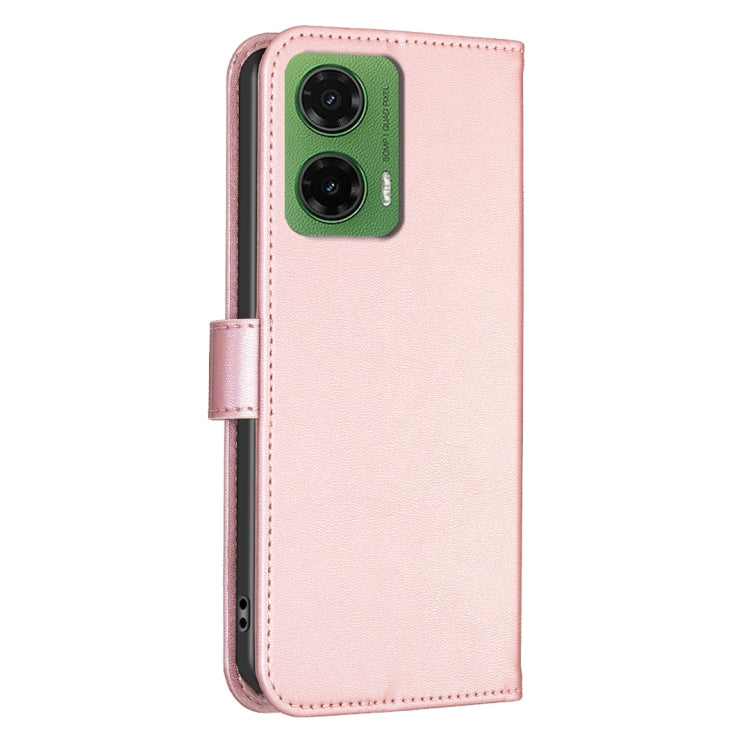 For Motorola Moto G35 Four-leaf Embossed Leather Phone Case