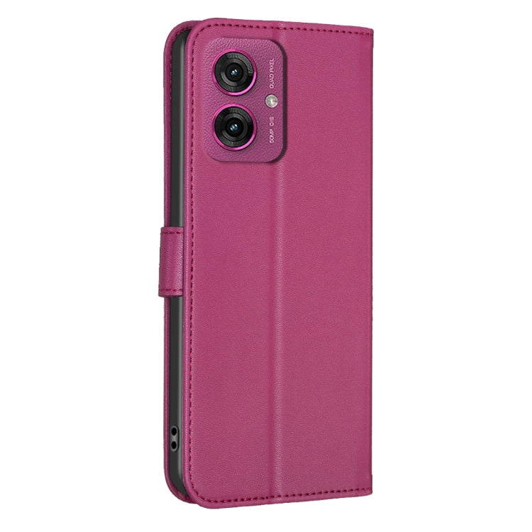 For Motorola Moto G55 Four-leaf Embossed Leather Phone Case