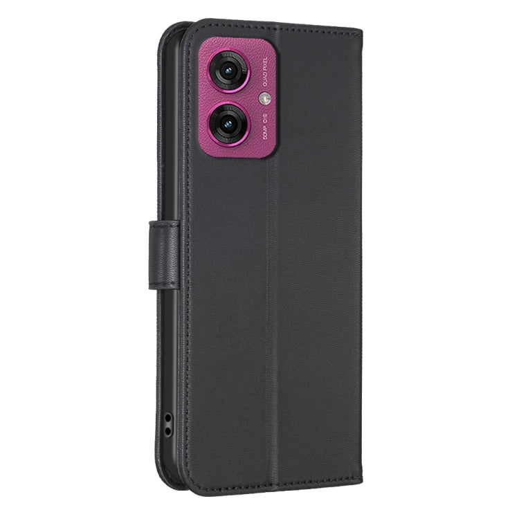 For Motorola Moto G55 Four-leaf Embossed Leather Phone Case