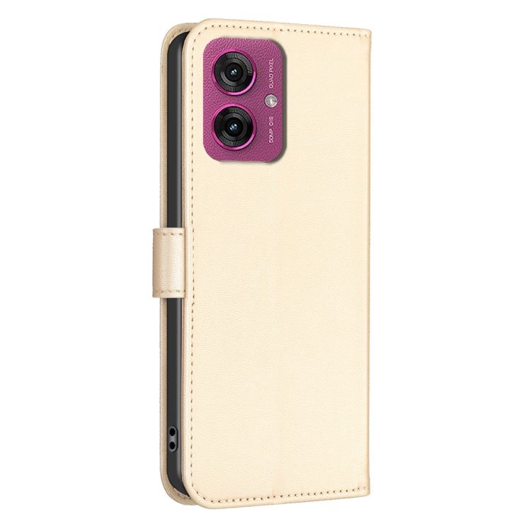 For Motorola Moto G55 Four-leaf Embossed Leather Phone Case