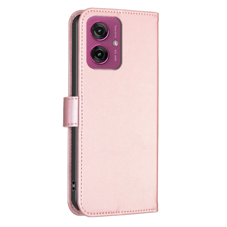 For Motorola Moto G55 Four-leaf Embossed Leather Phone Case