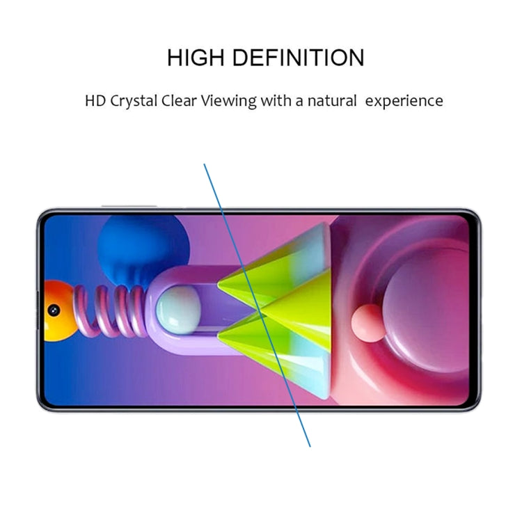 For Samsung Galaxy M51 Full Glue Full Screen Tempered Glass Film