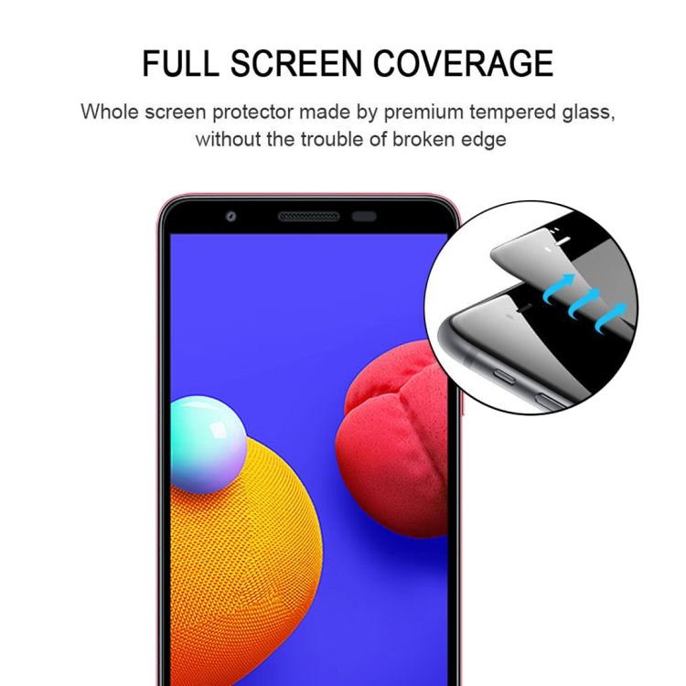 For Samsung Galaxy A01 Core Full Glue Full Screen Tempered Glass Film
