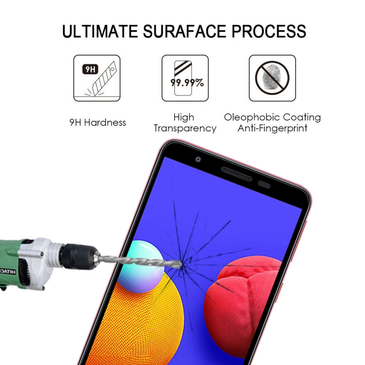 For Samsung Galaxy A01 Core Full Glue Full Screen Tempered Glass Film