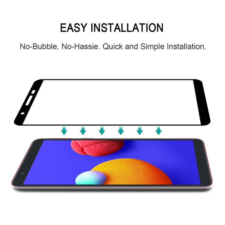 For Samsung Galaxy A01 Core Full Glue Full Screen Tempered Glass Film