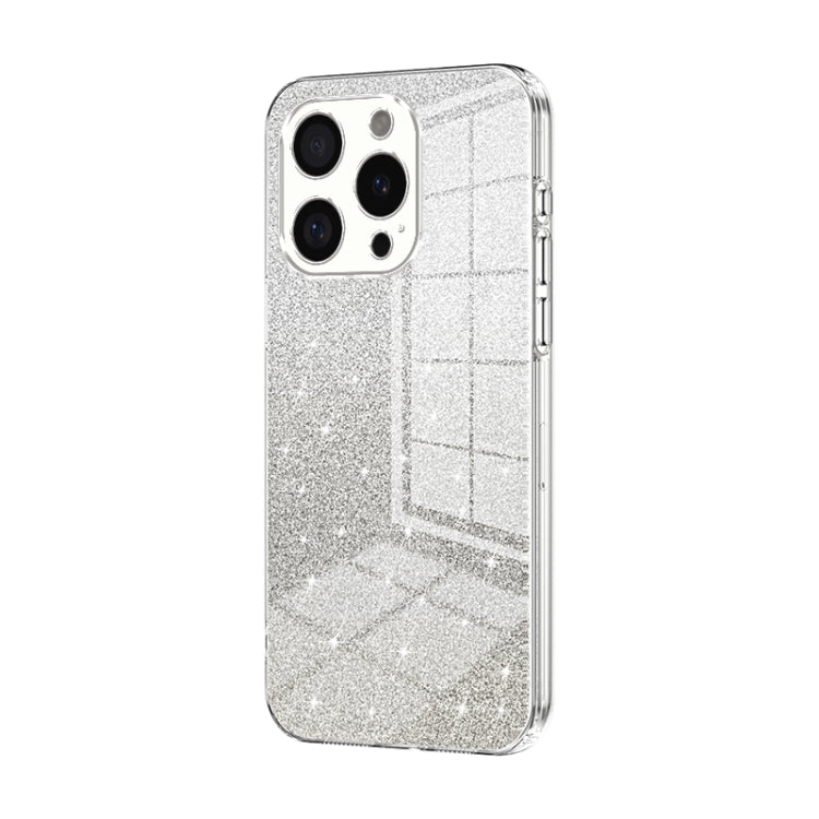For iPhone 16 Pro Gradient Glitter Powder Electroplated Phone Case