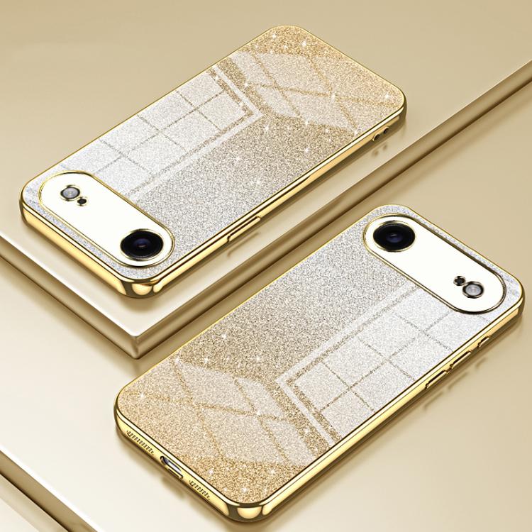 For iPhone Air Gradient Glitter Powder Electroplated Phone Case