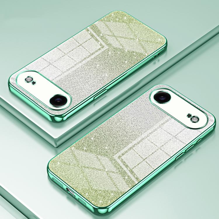 For iPhone Air Gradient Glitter Powder Electroplated Phone Case