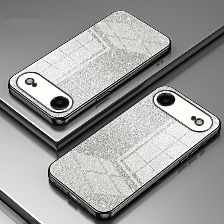 For iPhone Air Gradient Glitter Powder Electroplated Phone Case