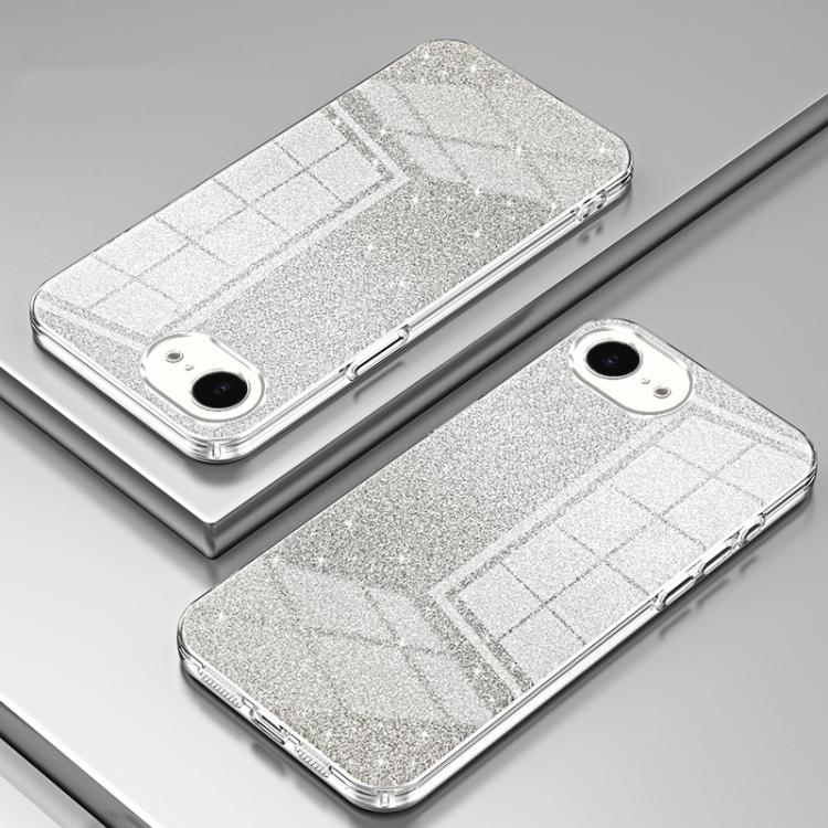 For iPhone 17e / 16e Gradient Glitter Powder Electroplated Phone Case