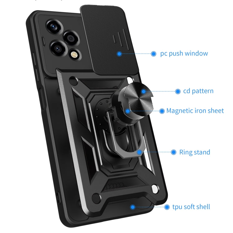 For Honor 200 Lite Global Sliding Camera Cover Design TPU+PC Phone Case