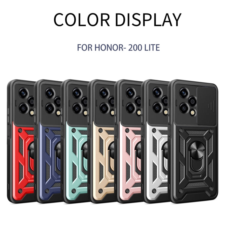For Honor 200 Lite Global Sliding Camera Cover Design TPU+PC Phone Case