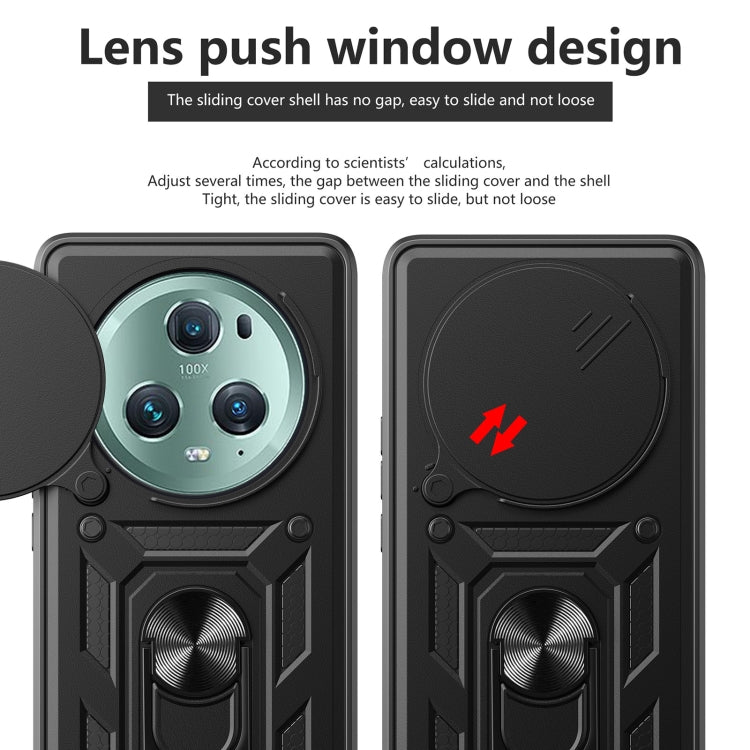 For Honor Magic5 Pro Sliding Camera Cover Design TPU+PC Phone Case