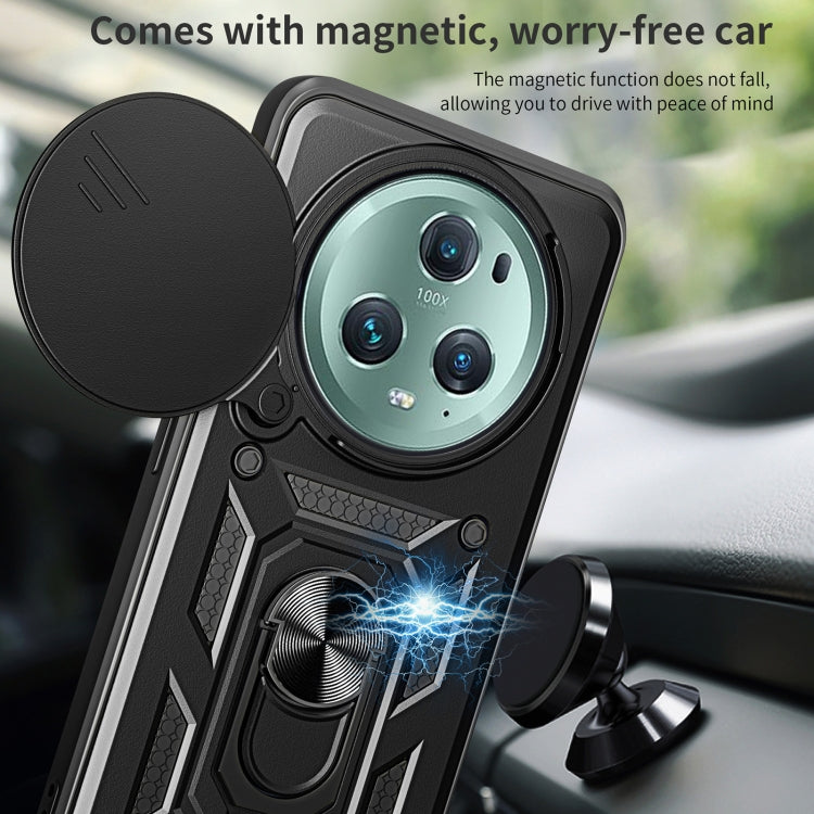 For Honor Magic5 Pro Sliding Camera Cover Design TPU+PC Phone Case