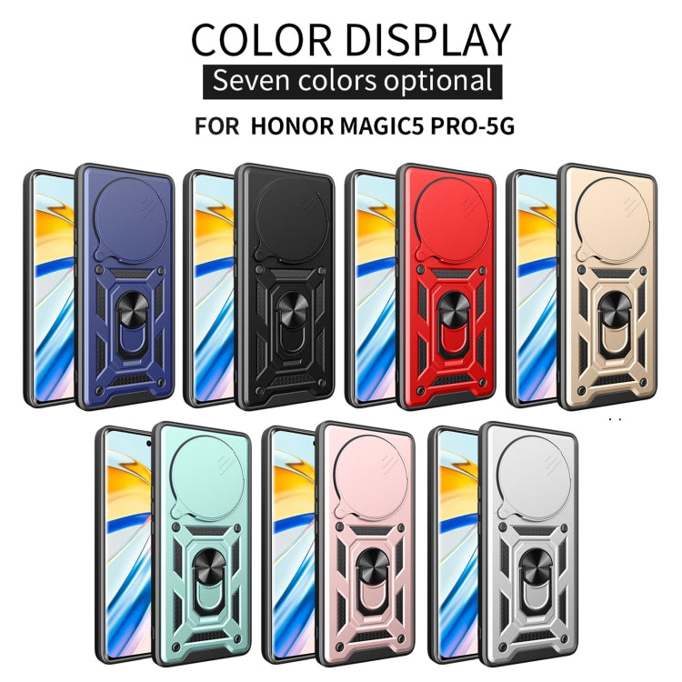 For Honor Magic5 Pro Sliding Camera Cover Design TPU+PC Phone Case