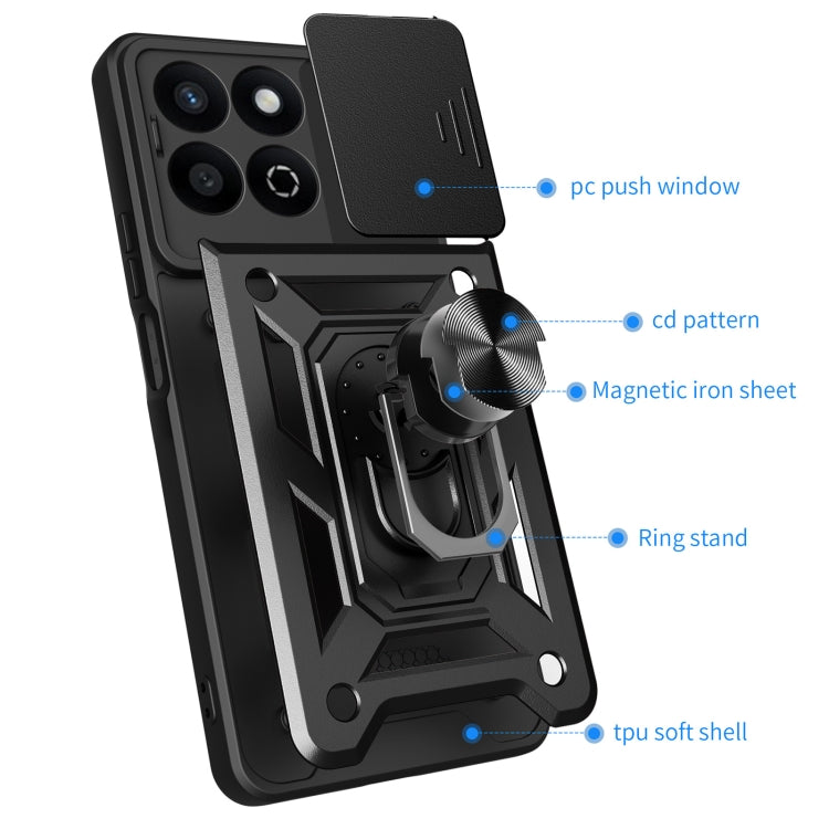 For Honor 200 Smart Sliding Camera Cover Design TPU+PC Phone Case