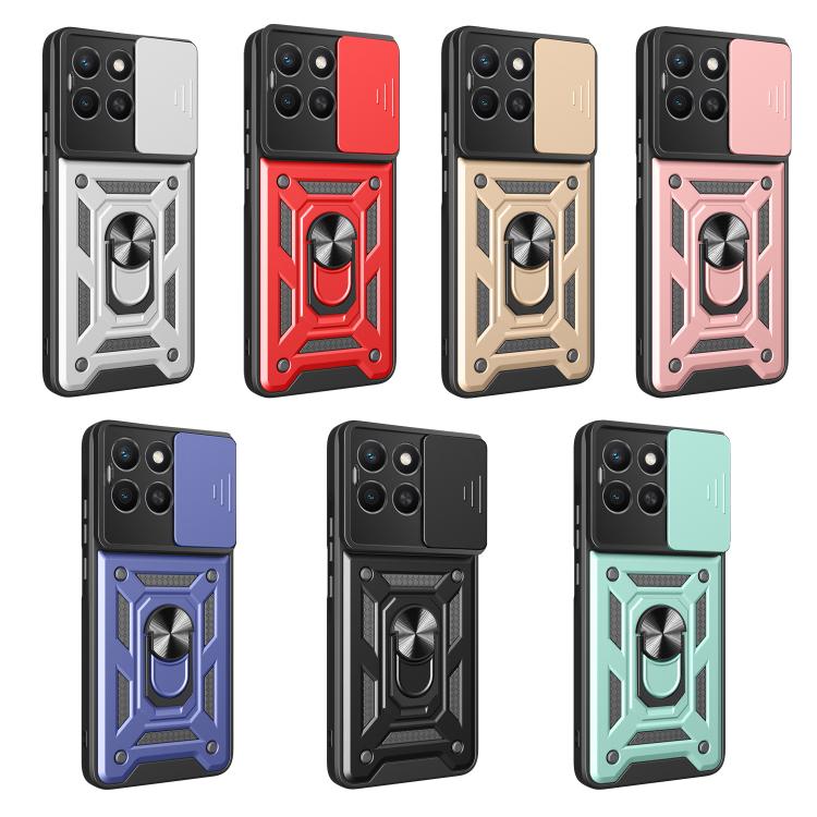 For Honor X8c 4G Sliding Camera Cover Design TPU+PC Phone Case