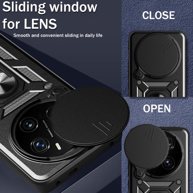 For Honor Magic7 Pro Sliding Camera Cover Design TPU+PC Phone Case