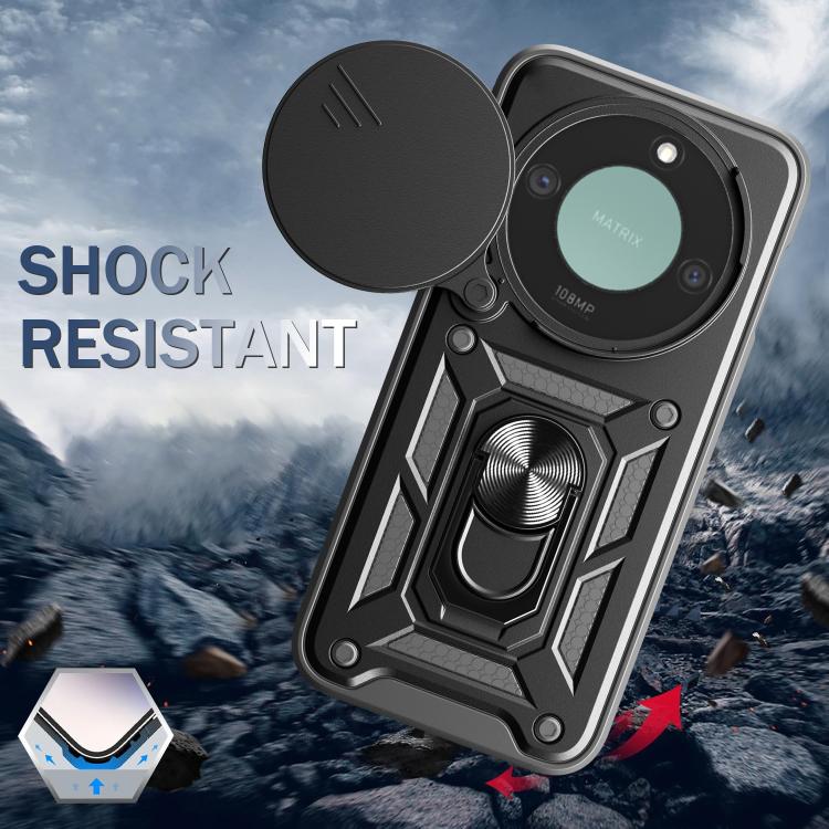 For Honor X9c Smart Sliding Camera Cover Design TPU+PC Phone Case