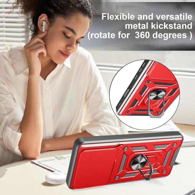 For Honor 400 Lite Global Sliding Camera Cover Design TPU+PC Phone Case