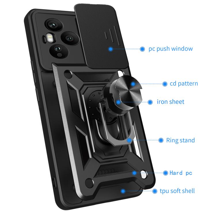 For Honor 400 Pro Global 160.8mm Sliding Camera Cover Design TPU+PC Phone Case