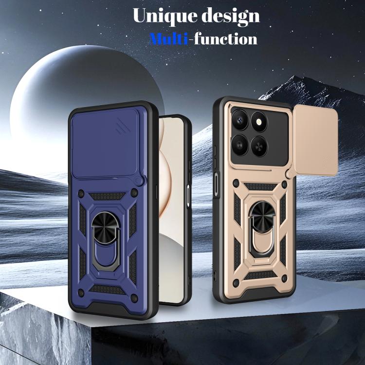 For Honor 400 Smart 5G / X7d 5G Sliding Camera Cover Design TPU+PC Phone Case