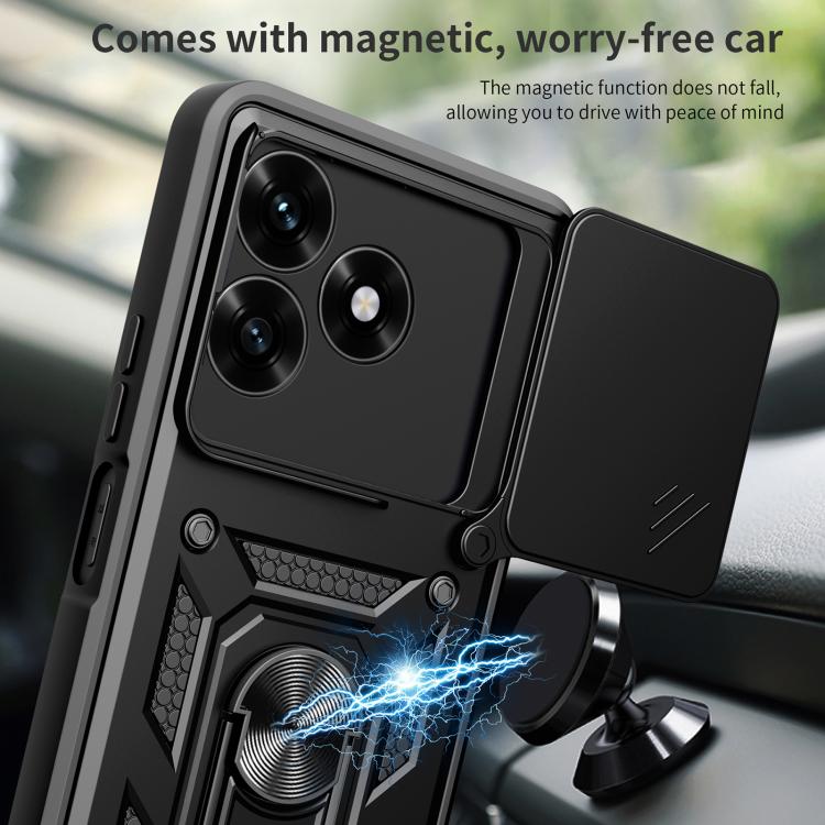 For Honor X5c Plus/X5c/Play10A 4G Sliding Camera Cover Design TPU+PC Phone Case