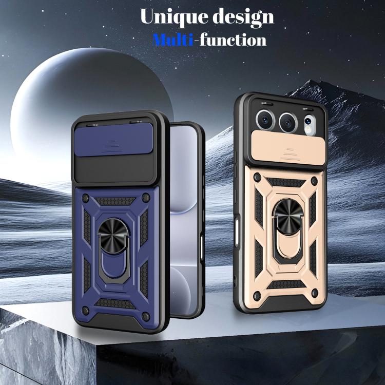 For Honor 500 Global 155.8mm Sliding Camera Cover Design TPU+PC Phone Case