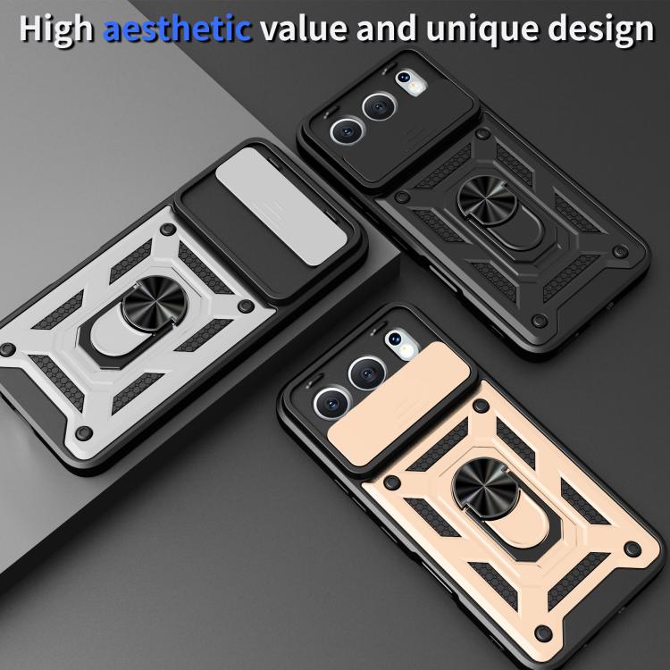 For Honor 500 Global 155.8mm Sliding Camera Cover Design TPU+PC Phone Case