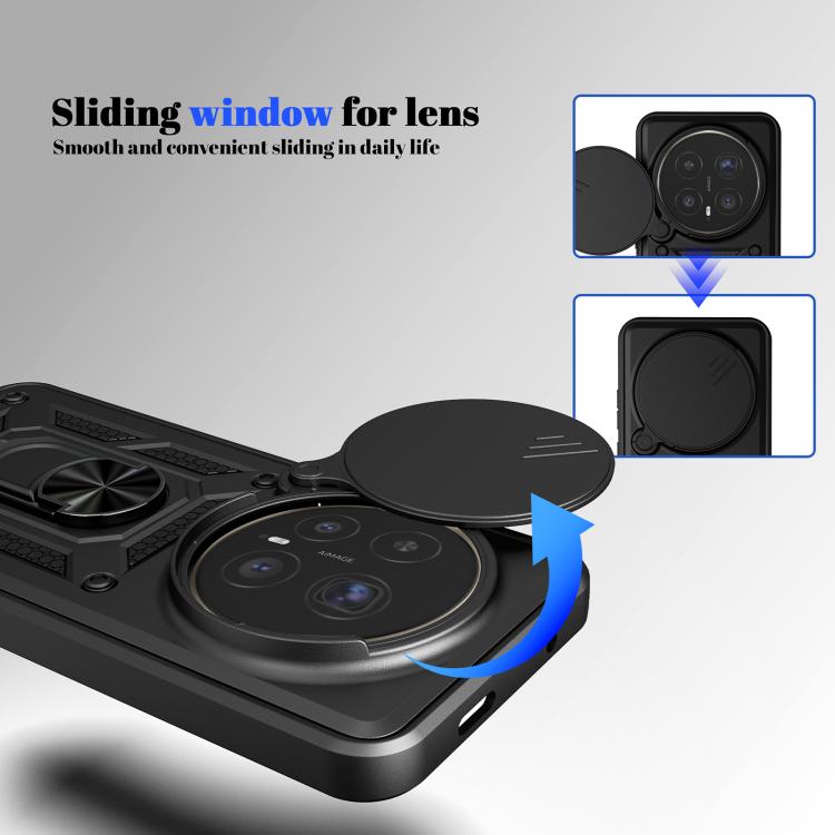 For Honor Magic8 Pro 5G Sliding Camera Cover Design TPU+PC Phone Case