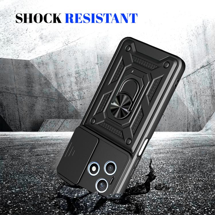 For Honor X8d 4G Sliding Camera Cover Design TPU+PC Phone Case