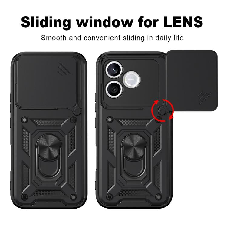 For Honor 600 Lite 5G Global Sliding Camera Cover Design TPU+PC Phone Case