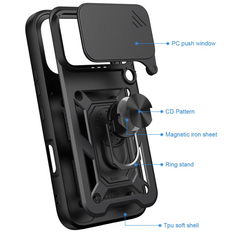 For Honor 600 / 600 Pro 5G Global Sliding Camera Cover Design TPU+PC Phone Case
