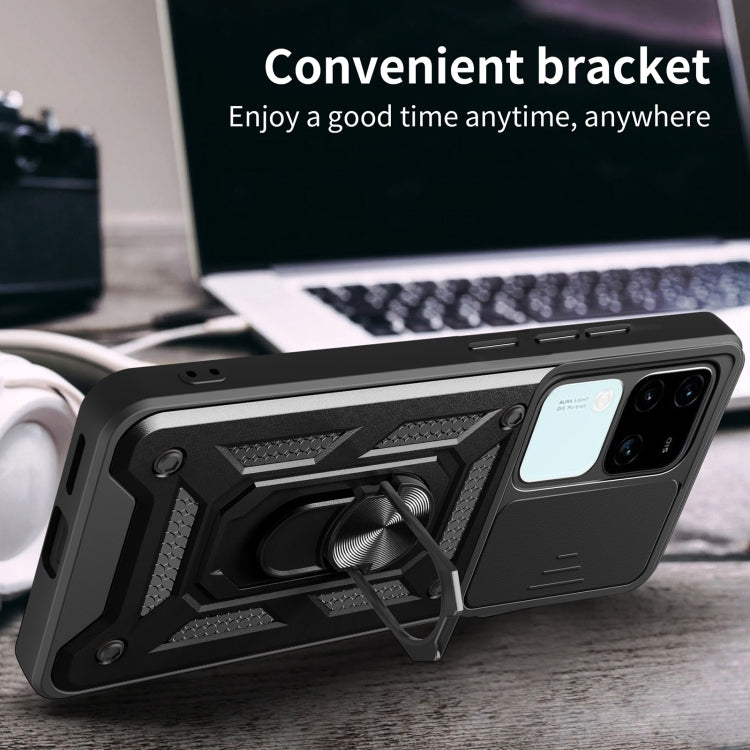 For vivo V30 / V30 Pro Sliding Camera Cover Design TPU+PC Phone Case