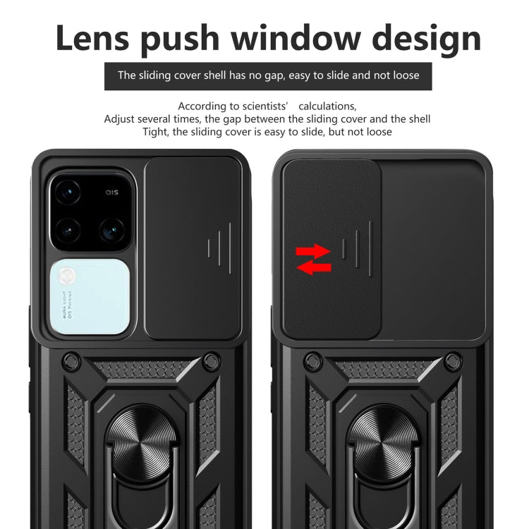 For vivo V30 / V30 Pro Sliding Camera Cover Design TPU+PC Phone Case