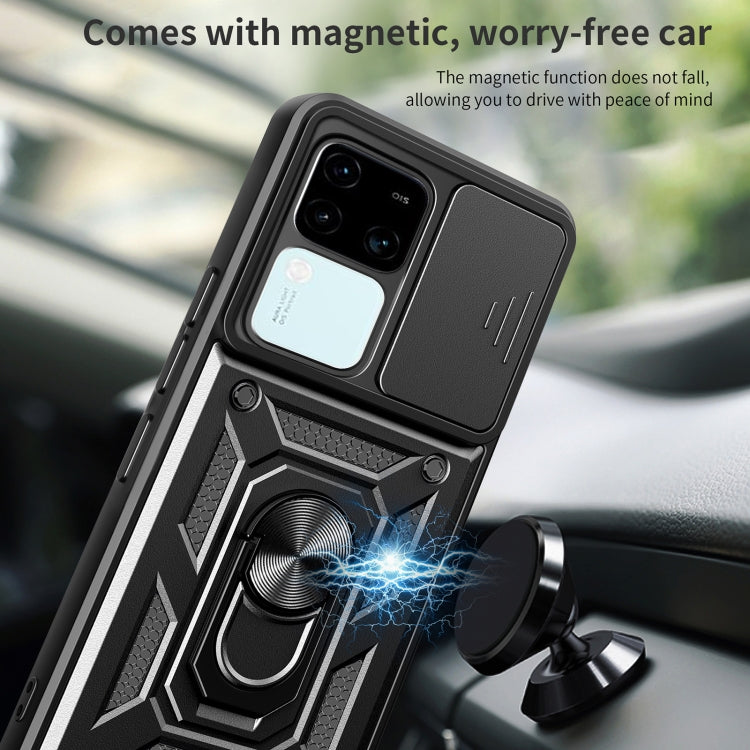 For vivo V30 / V30 Pro Sliding Camera Cover Design TPU+PC Phone Case