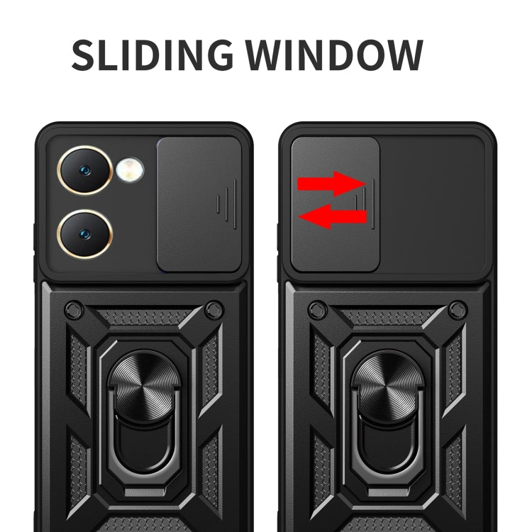 For vivo Y03 Sliding Camera Cover Design TPU+PC Phone Case