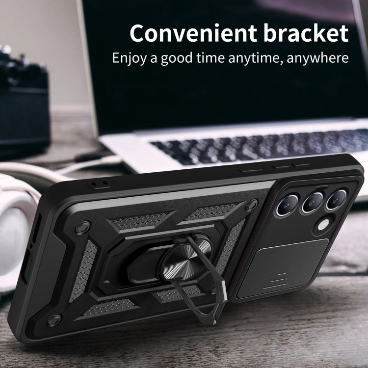 For vivo Y200e 5G Global Sliding Camera Cover Design TPU+PC Phone Case