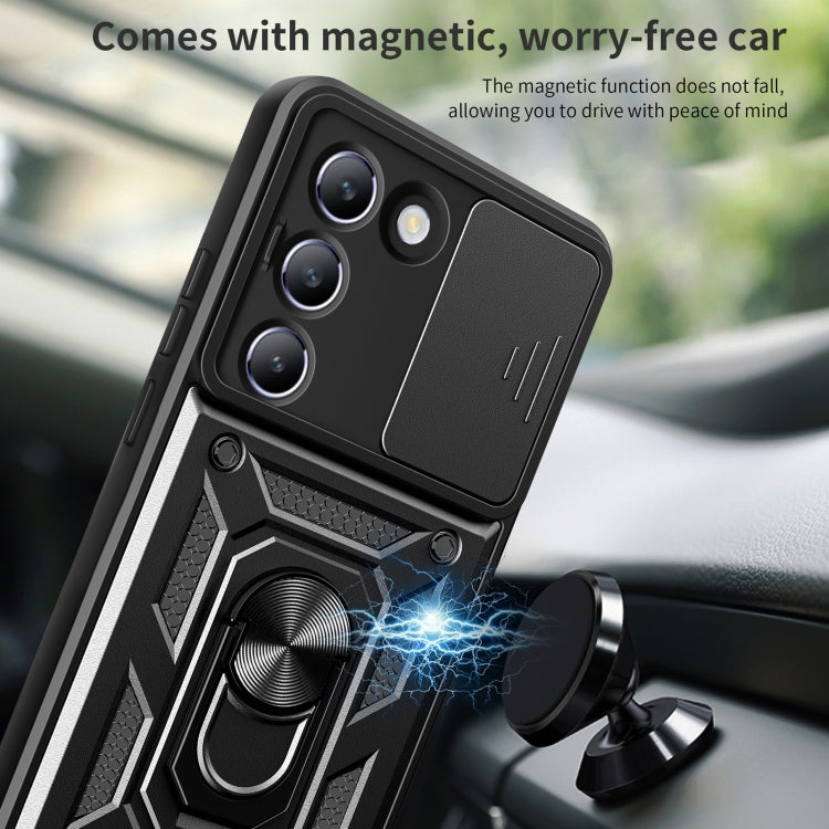For vivo Y200e 5G Global Sliding Camera Cover Design TPU+PC Phone Case