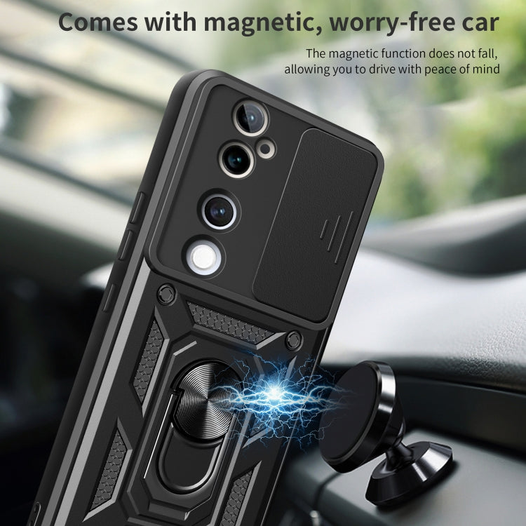 For vivo V40 / V40 Pro / S19 Pro Sliding Camera Cover Design TPU+PC Phone Case