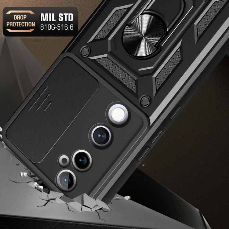 For vivo V40 / V40 Pro / S19 Pro Sliding Camera Cover Design TPU+PC Phone Case