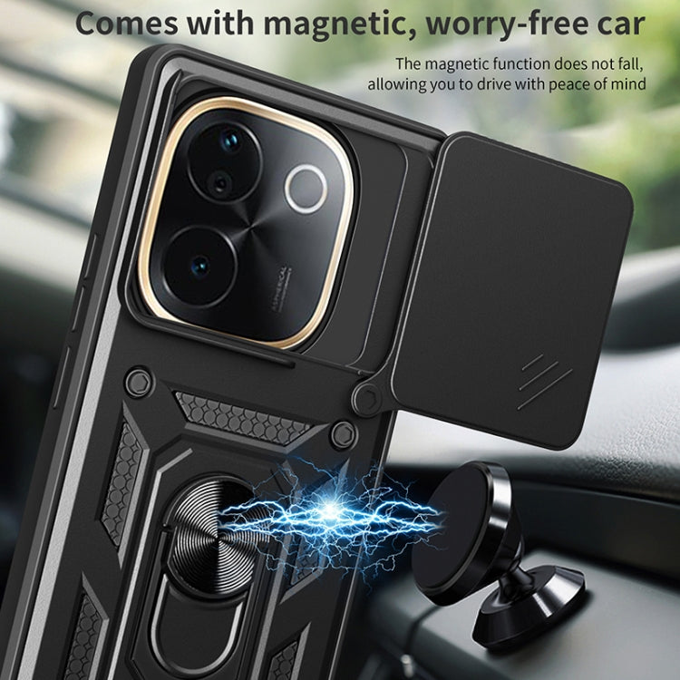 For vivo iQOO Z9s Pro 5G India Sliding Camera Cover Design TPU+PC Phone Case
