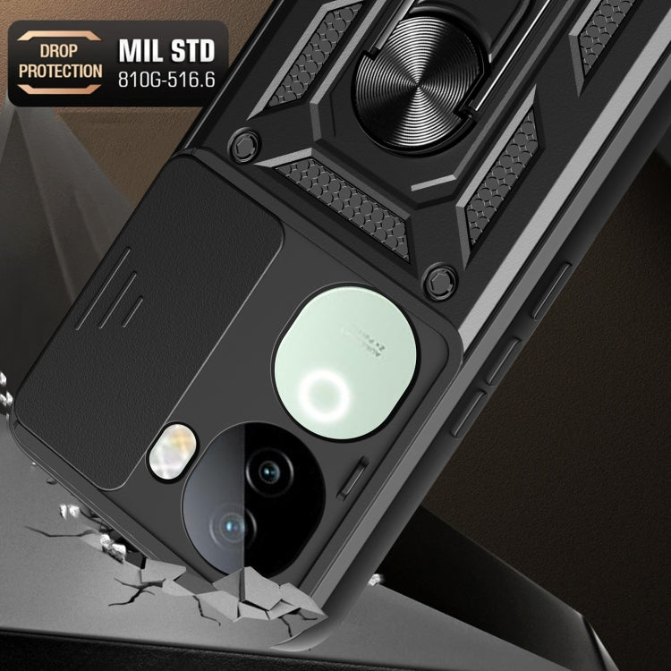 For vivo iQOO Z9s 5G Global Sliding Camera Cover Design TPU+PC Phone Case