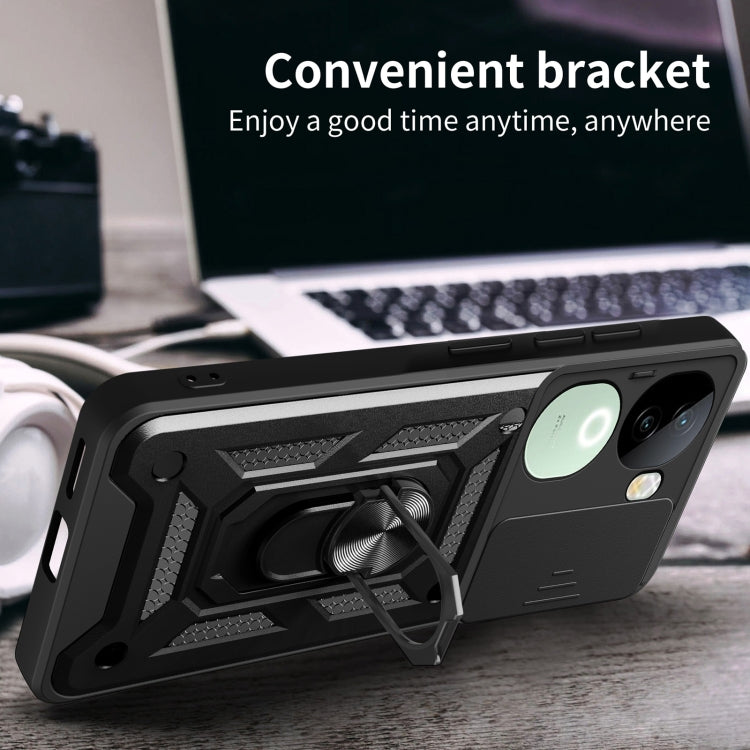 For vivo iQOO Z9s 5G Global Sliding Camera Cover Design TPU+PC Phone Case