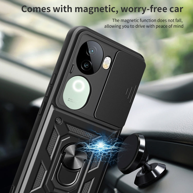 For vivo iQOO Z9s 5G Global Sliding Camera Cover Design TPU+PC Phone Case