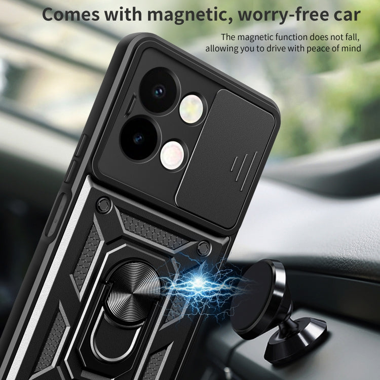 For vivo Y28 4G Sliding Camera Cover Design TPU+PC Phone Case