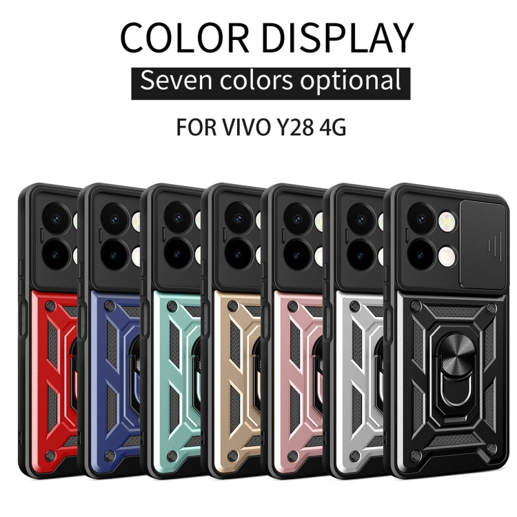 For vivo Y28 4G Sliding Camera Cover Design TPU+PC Phone Case