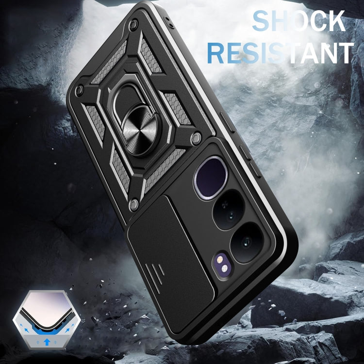 For vivo V40 Lite 5G IDN Sliding Camera Cover Design TPU+PC Phone Case