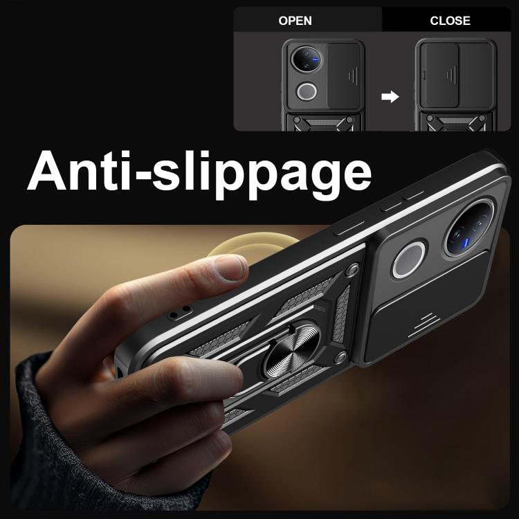 For vivo V50 5G Sliding Camera Cover Design TPU+PC Phone Case